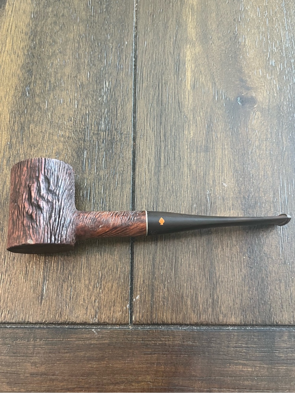 Vintage Dr. Grabow: Westbrook Rusticated Briar Tobacco Pipe: Orange Spade Logo